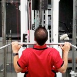 A person lifting weights