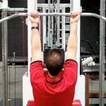 A person lifting weights