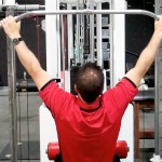 A person lifting weights